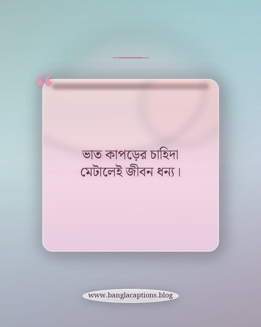ভাত কাপড়ের চাহিদা মেটালেই জীবন ধন্য। - ভাত কাপড় নিয়ে ক্যাপশন