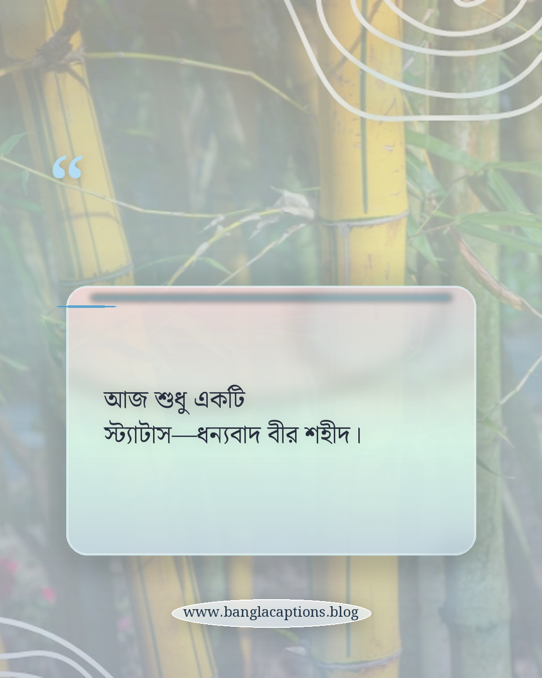 আজ শুধু একটি স্ট্যাটাস—ধন্যবাদ বীর শহীদ। - বিজয় দিবসের ফেসবুক ক্যাপশন