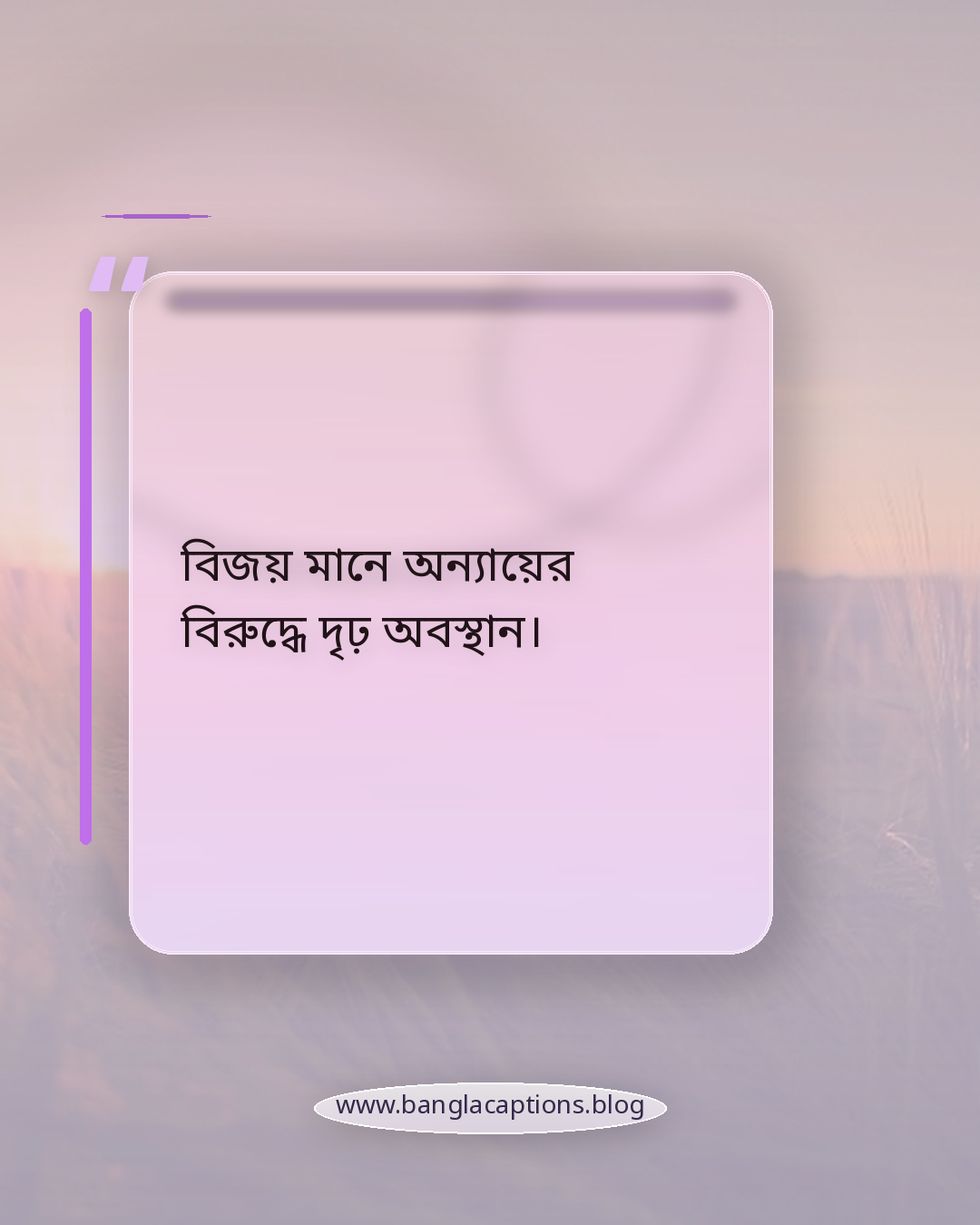 বিজয় মানে অন্যায়ের বিরুদ্ধে দৃঢ় অবস্থান। - বিজয় নিয়ে উক্তি