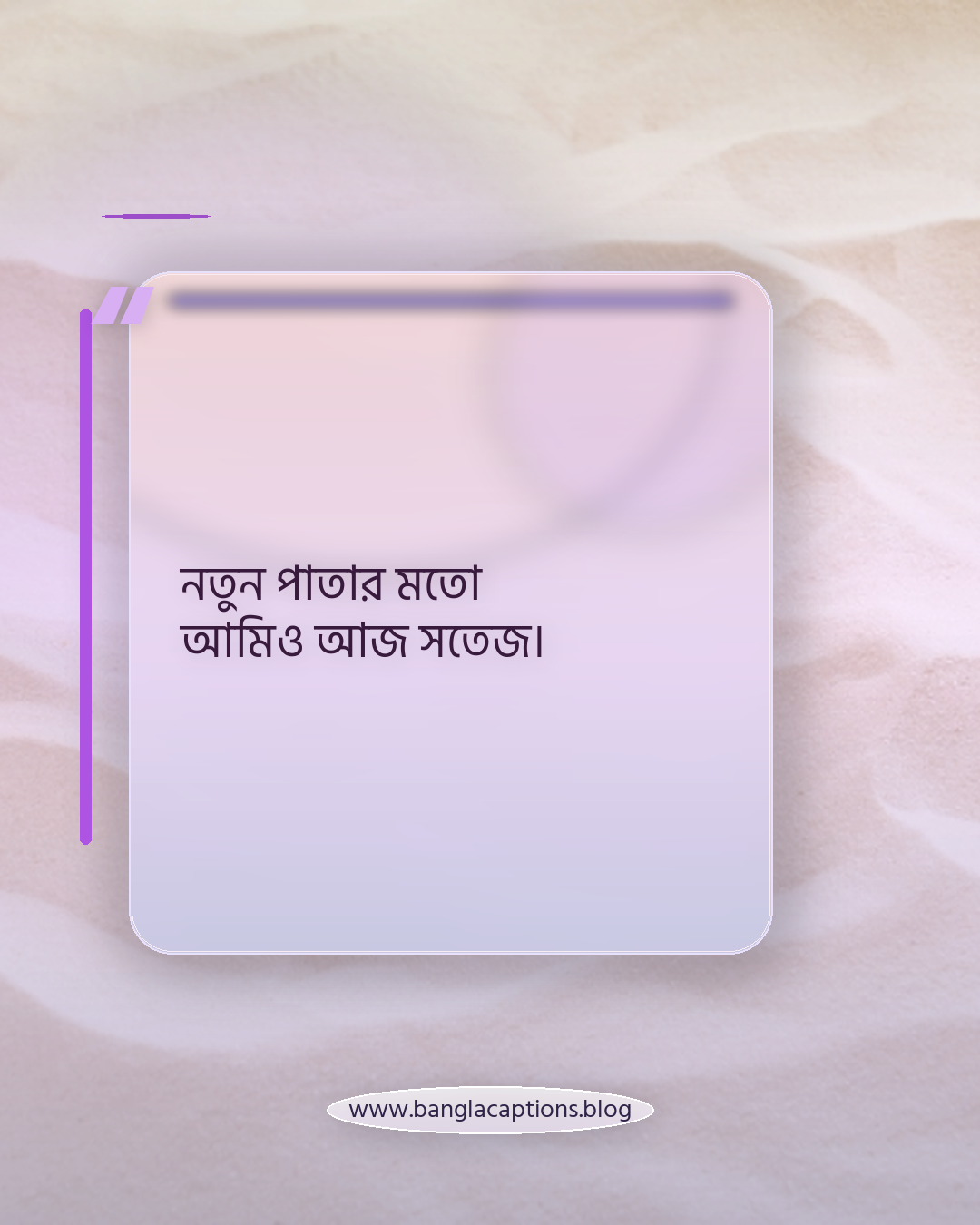 নতুন পাতার মতো আমিও আজ সতেজ। - বসন্ত নিয়ে ক্যাপশন