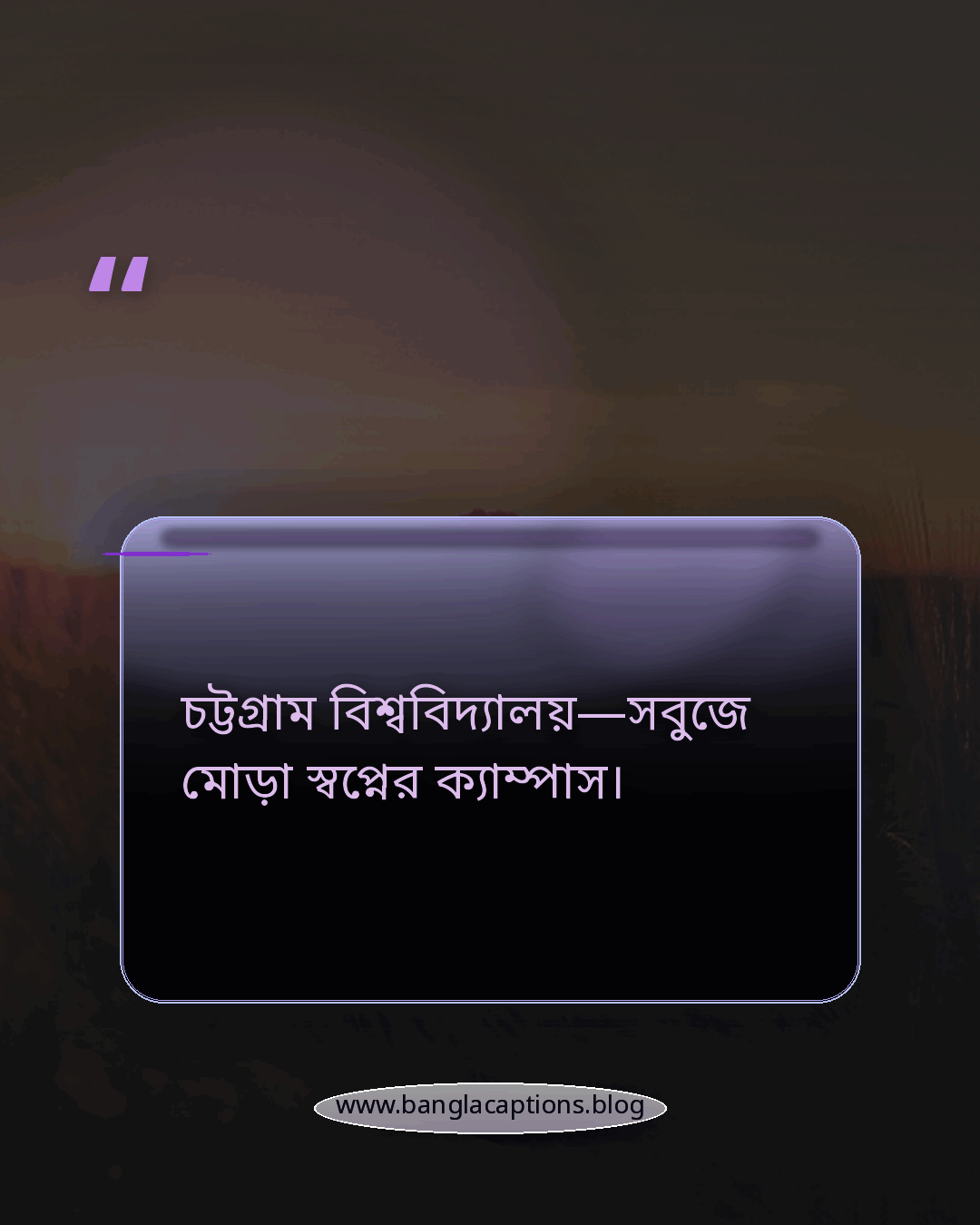 চট্টগ্রাম বিশ্ববিদ্যালয়—সবুজে মোড়া স্বপ্নের ক্যাম্পাস। - চট্টগ্রাম বিশ্ববিদ্যালয় নিয়ে ক্যাপশন