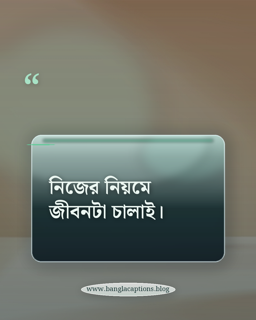 নিজের নিয়মে জীবনটা চালাই। - ছেলেদের প্রোফাইল পিক ক্যাপশন