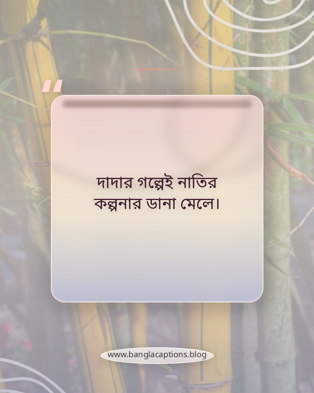 দাদার গল্পেই নাতির কল্পনার ডানা মেলে। - দাদা নাতির ক্যাপশন