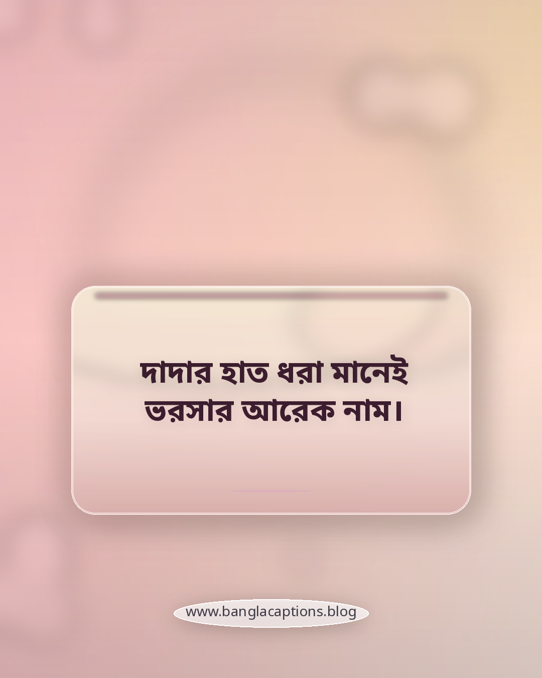 দাদার হাত ধরা মানেই ভরসার আরেক নাম। - দাদা নাতির স্ট্যাটাস