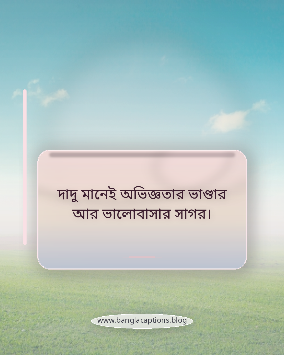 দাদু মানেই অভিজ্ঞতার ভাণ্ডার আর ভালোবাসার সাগর। - দাদুকে নিয়ে ক্যাপশন