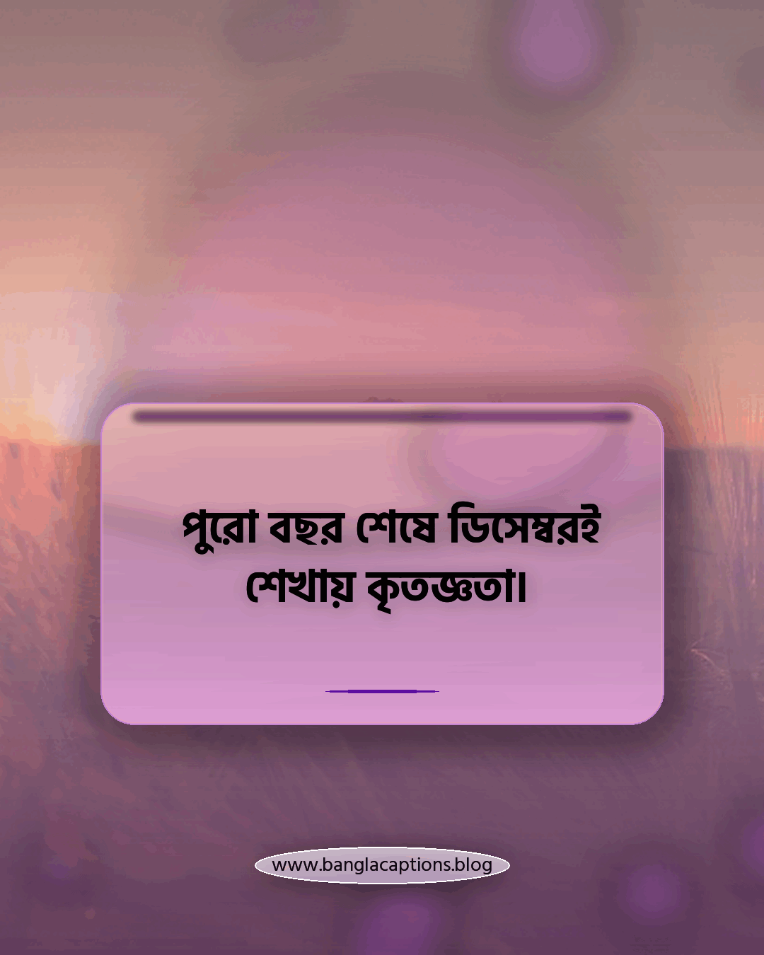 পুরো বছর শেষে ডিসেম্বরই শেখায় কৃতজ্ঞতা। - ডিসেম্বর মাস নিয়ে ক্যাপশন