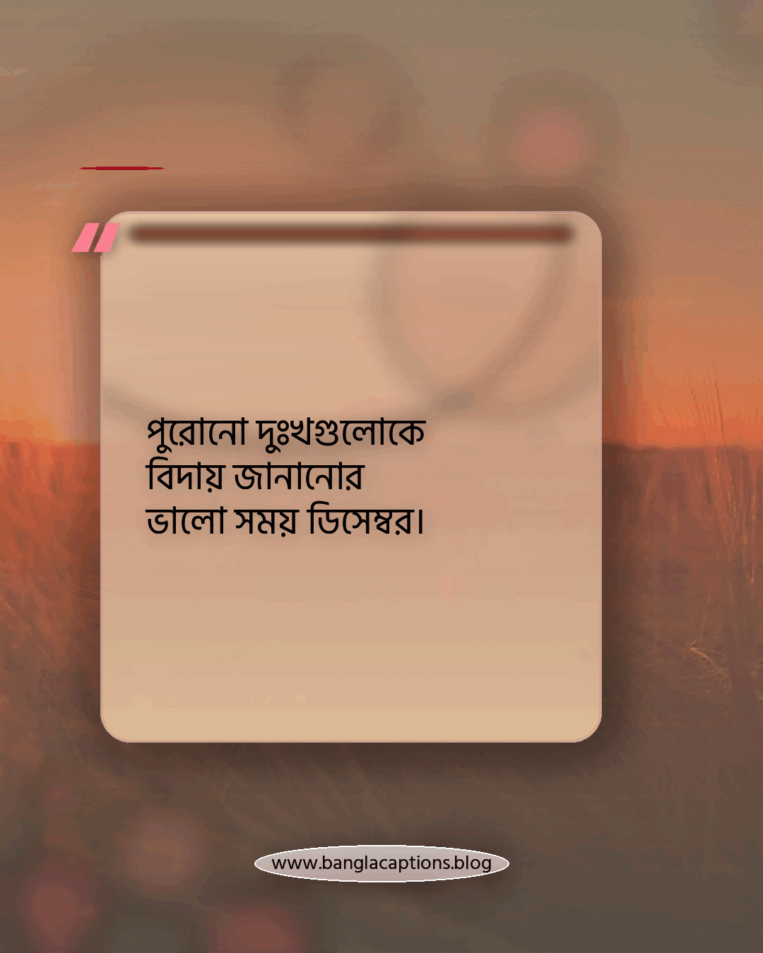 পুরোনো দুঃখগুলোকে বিদায় জানানোর ভালো সময় ডিসেম্বর। - ডিসেম্বর মাস নিয়ে কিছু কথা