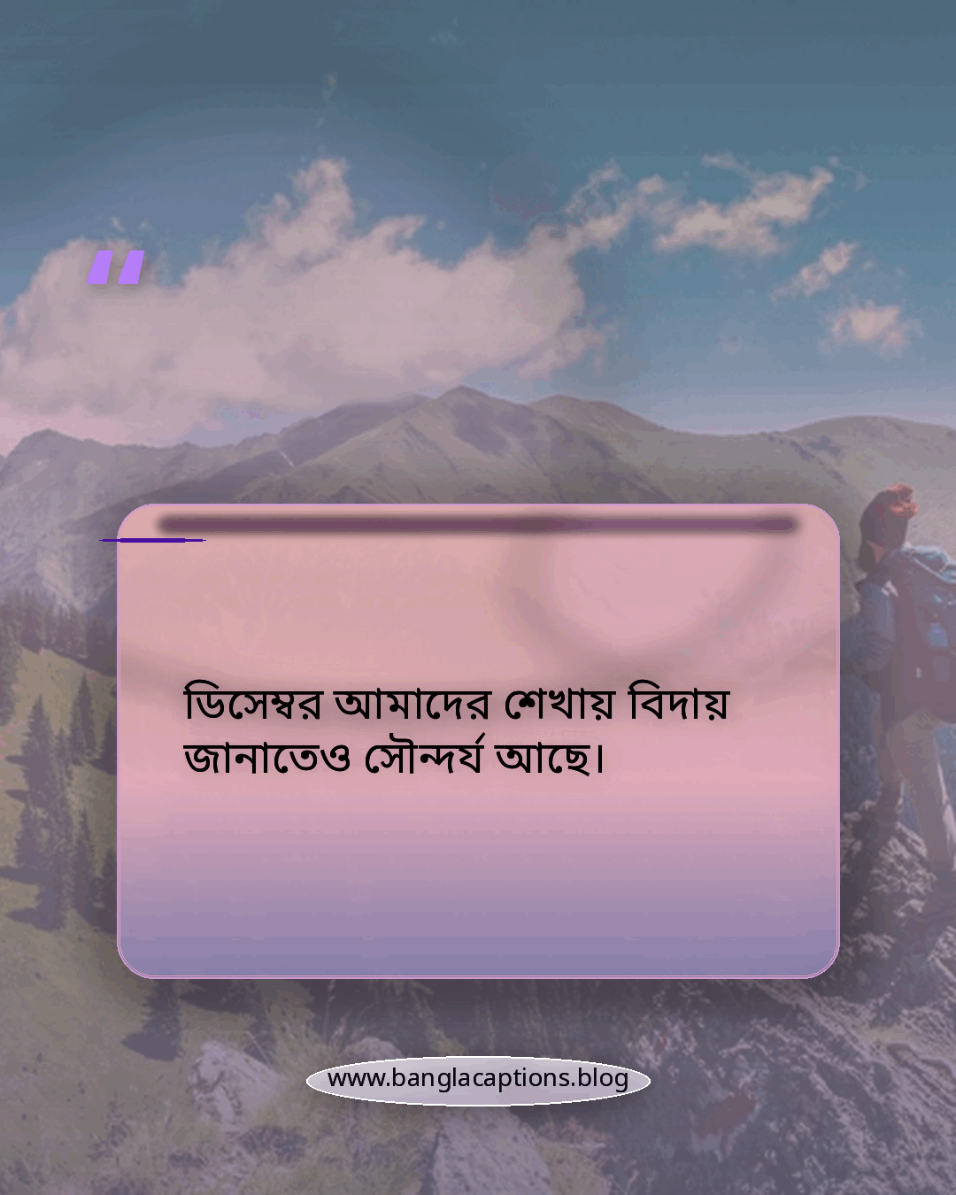 ডিসেম্বর আমাদের শেখায় বিদায় জানাতেও সৌন্দর্য আছে। - ডিসেম্বর মাস নিয়ে উক্তি