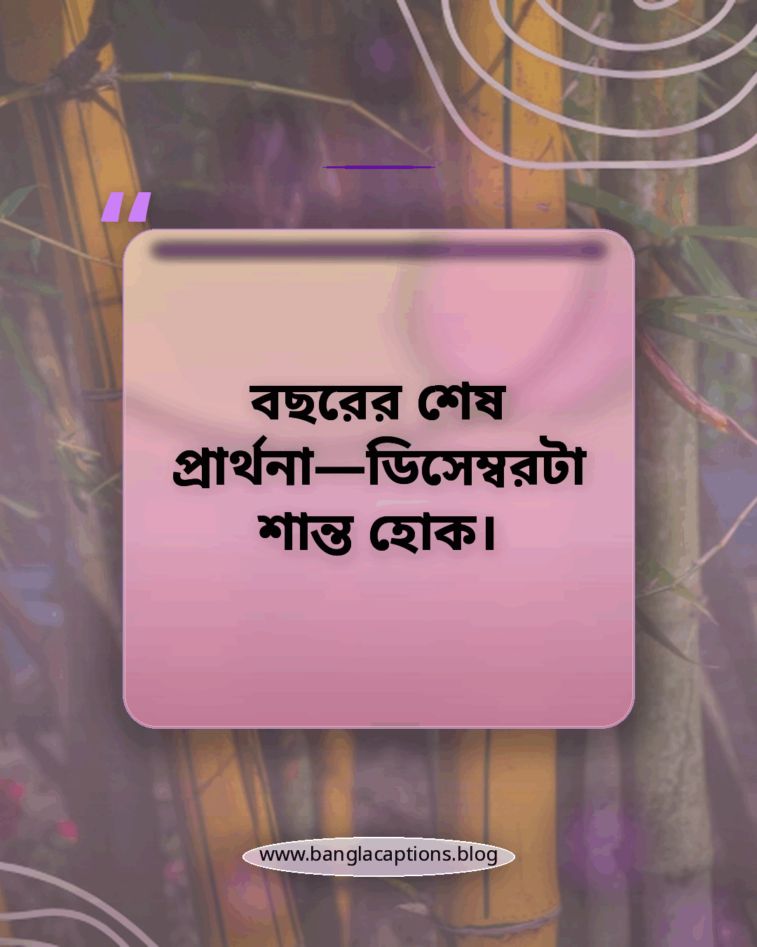 বছরের শেষ প্রার্থনা—ডিসেম্বরটা শান্ত হোক। - ডিসেম্বর নিয়ে ক্যাপশন বাংলা