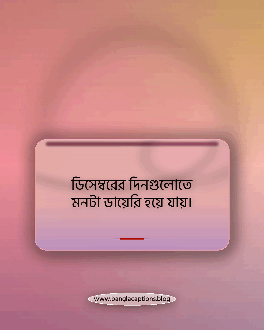 ডিসেম্বরের দিনগুলোতে মনটা ডায়েরি হয়ে যায়। - ডিসেম্বর নিয়ে ক্যাপশন