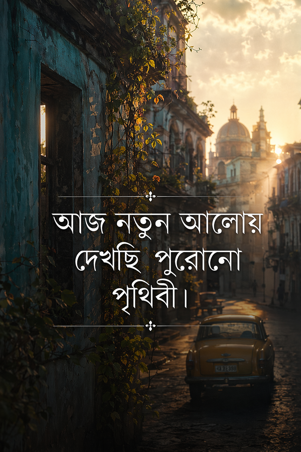 আজকের নতুন ক্যাপশন ২০২৬ - আজ নতুন আলোয় দেখছি পুরোনো পৃথিবী।
