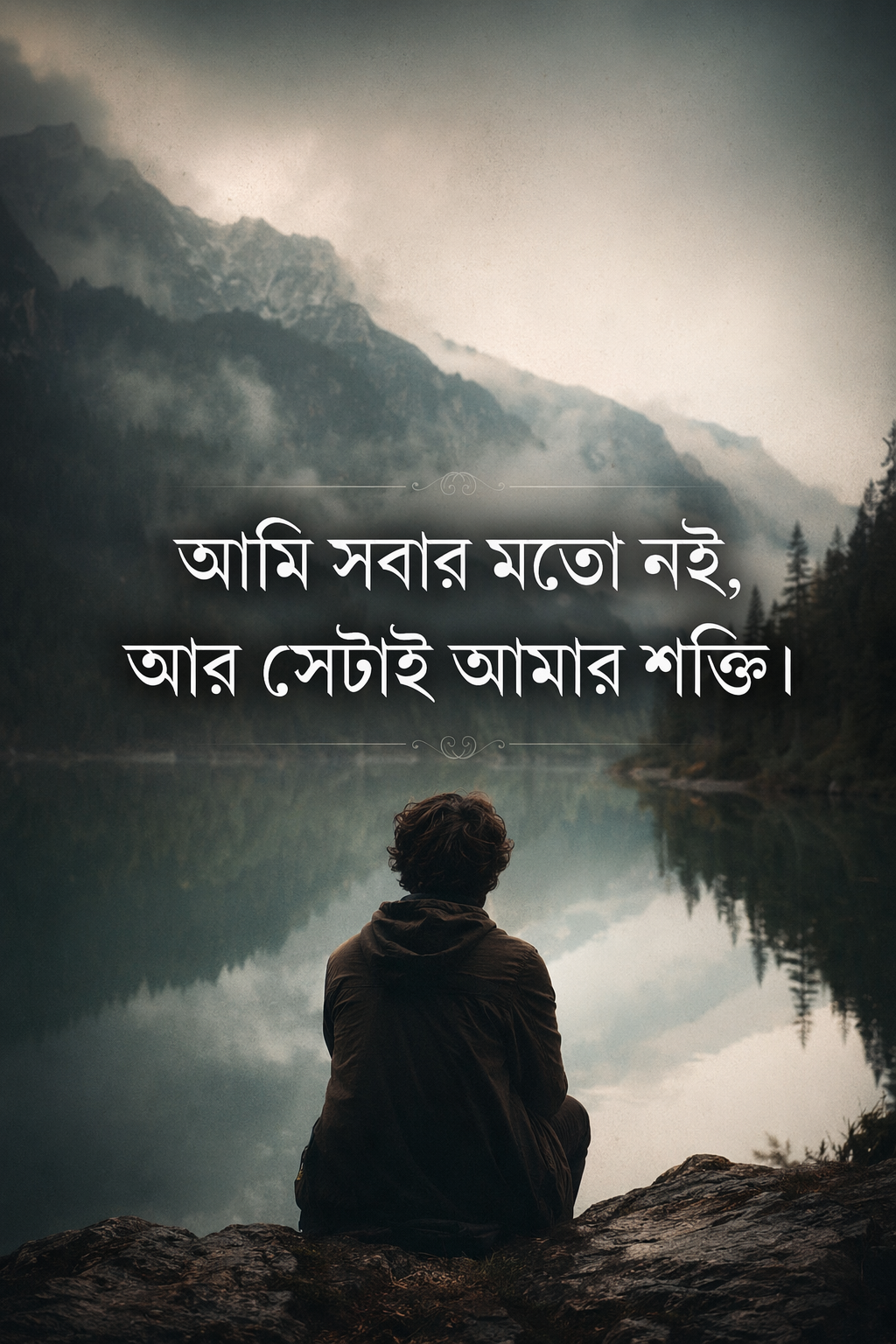 ইউনিক ক্যাপশন বাংলা - আমি সবার মতো নই, আর সেটাই আমার শক্তি।