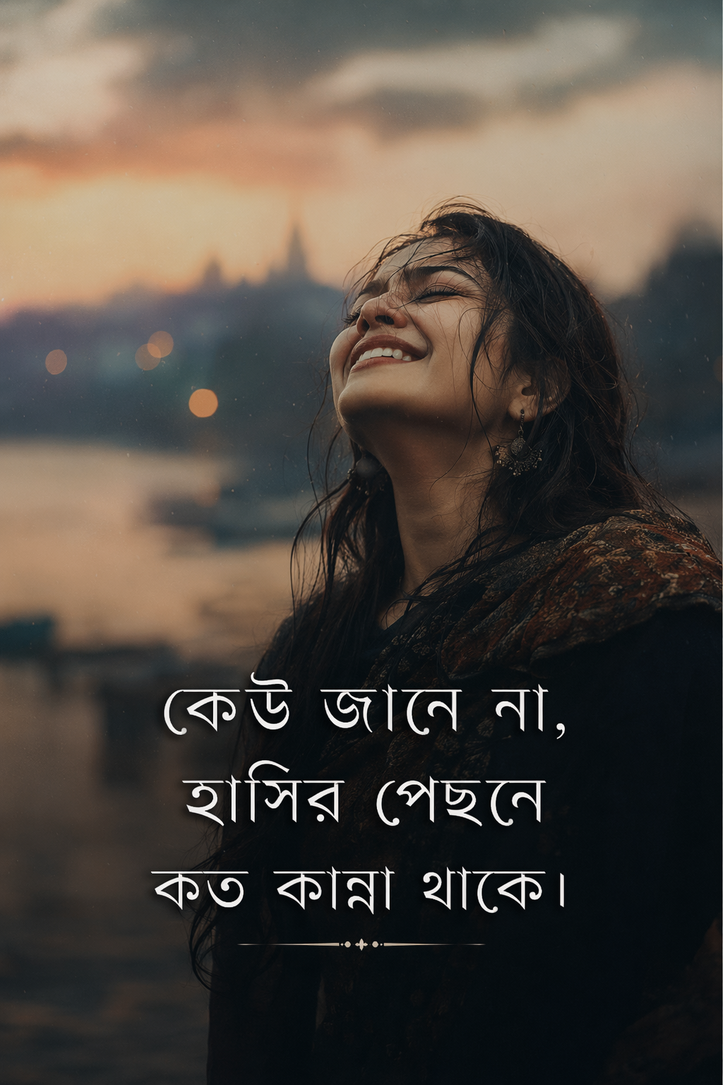 Sad Caption Bangla - কেউ জানে না, হাসির পেছনে কত কান্না থাকে।