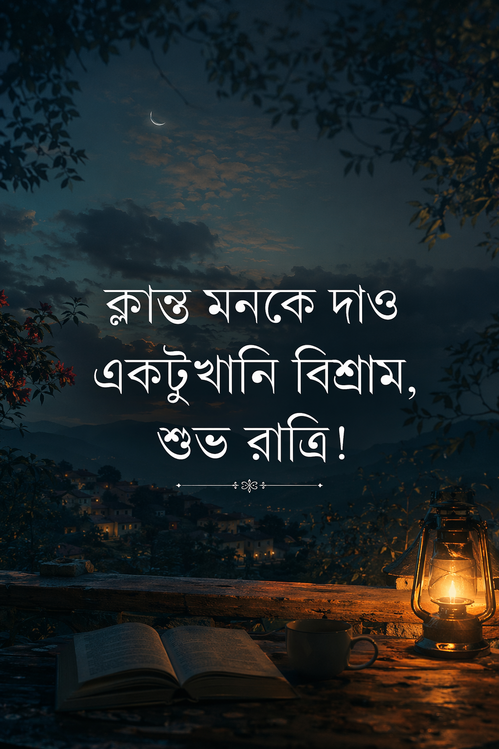 শুভ রাত্রি ক্যাপশন, স্ট্যাটাস ও শুভেচ্ছা বার্তা - ক্লান্ত মনকে দাও একটুখানি বিশ্রাম, শুভ রাত্রি!