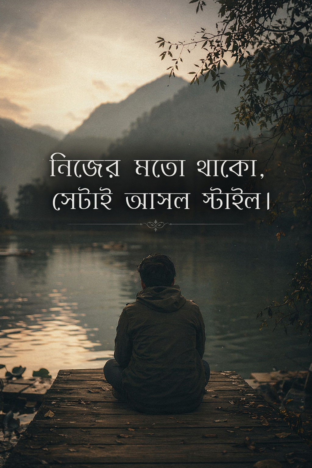 স্টাইলিশ বাংলা স্ট্যাটাস - নিজের মতো থাকো, সেটাই আসল স্টাইল।