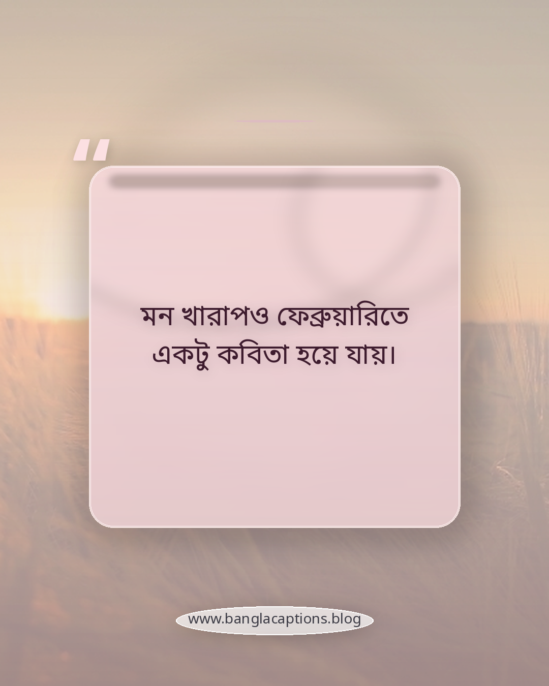 মন খারাপও ফেব্রুয়ারিতে একটু কবিতা হয়ে যায়। - ফেব্রুয়ারির অনুভূতি নিয়ে ক্যাপশন