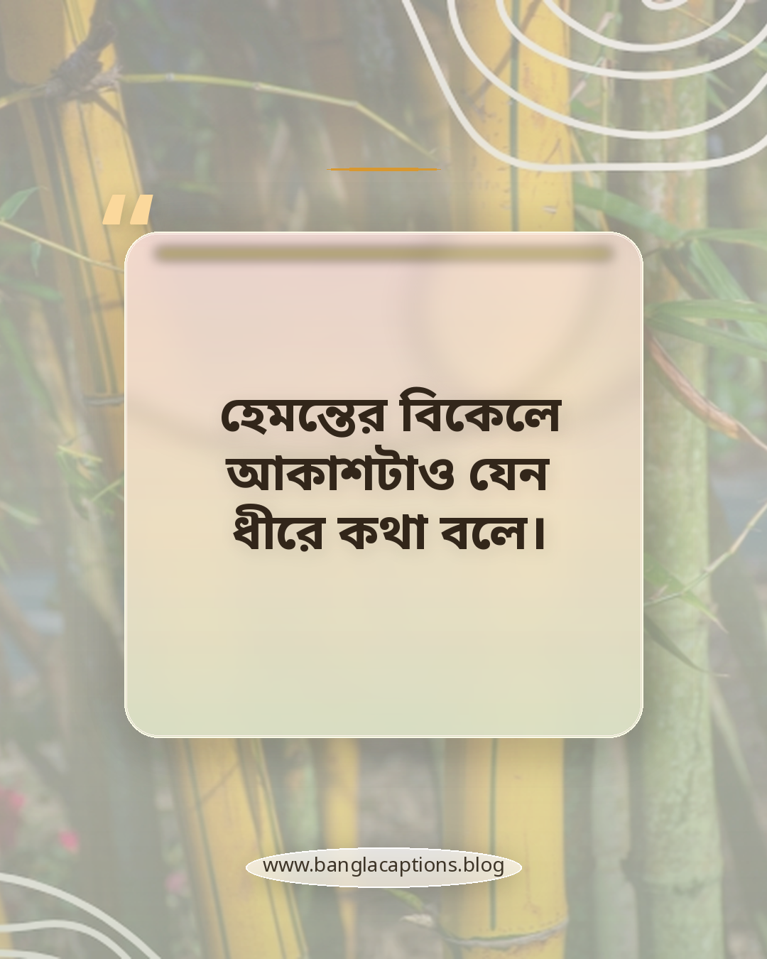 হেমন্তের বিকেলে আকাশটাও যেন ধীরে কথা বলে। - হেমন্তের বিকেল নিয়ে ক্যাপশন