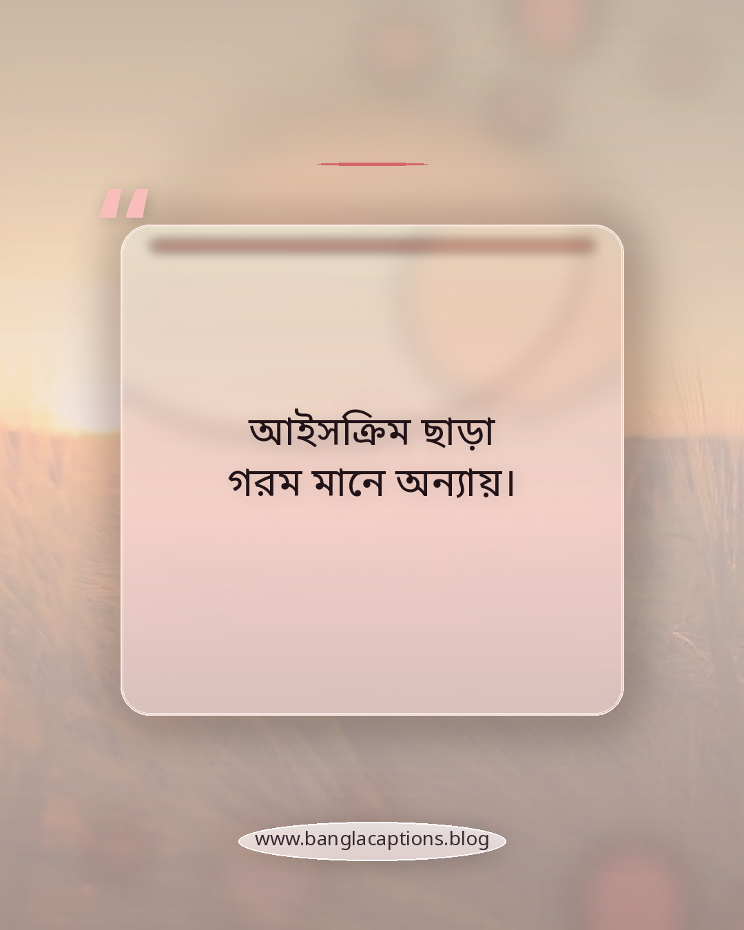 আইসক্রিম ছাড়া গরম মানে অন্যায়। - আইসক্রিম নিয়ে ফানি ক্যাপশন