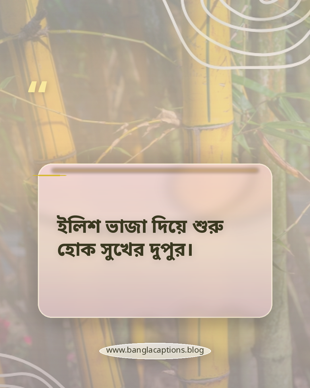 ইলিশ ভাজা দিয়ে শুরু হোক সুখের দুপুর। - ইলিশ মাছ ভাজা নিয়ে ক্যাপশন