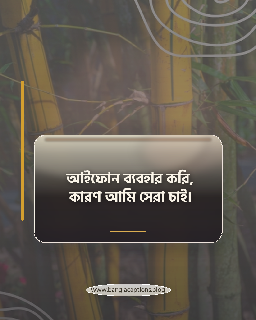 আইফোন ব্যবহার করি, কারণ আমি সেরা চাই। - আইফোন নিয়ে ক্যাপশন