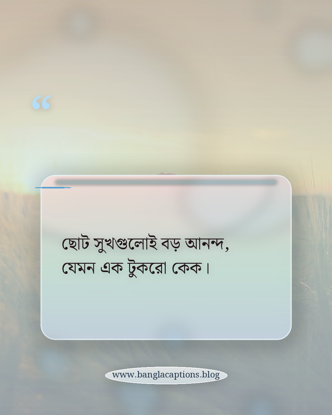 ছোট সুখগুলোই বড় আনন্দ, যেমন এক টুকরো কেক। - কেক নিয়ে ক্যাপশন বাংলা