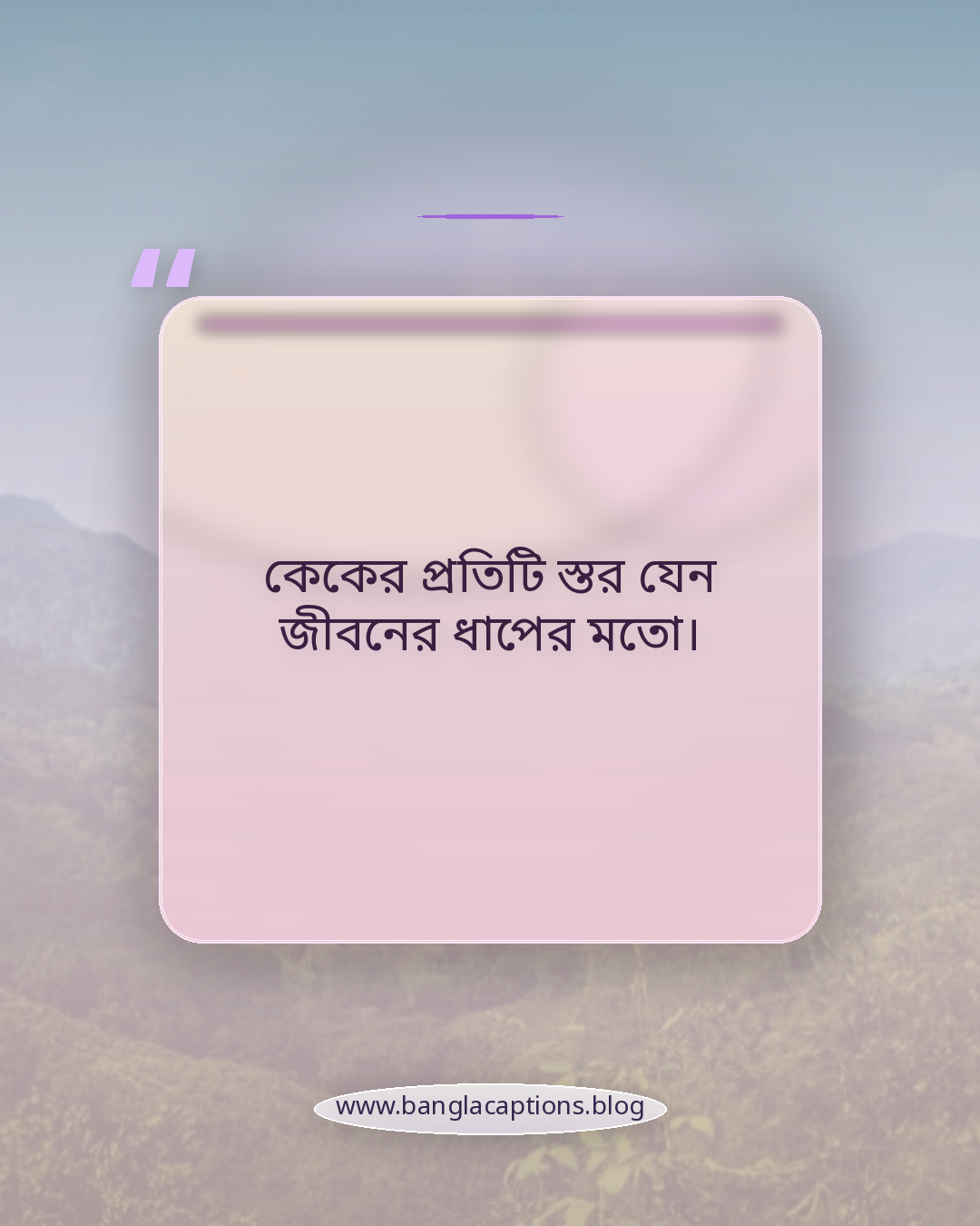 কেকের প্রতিটি স্তর যেন জীবনের ধাপের মতো। - কেক নিয়ে কিছু কথা