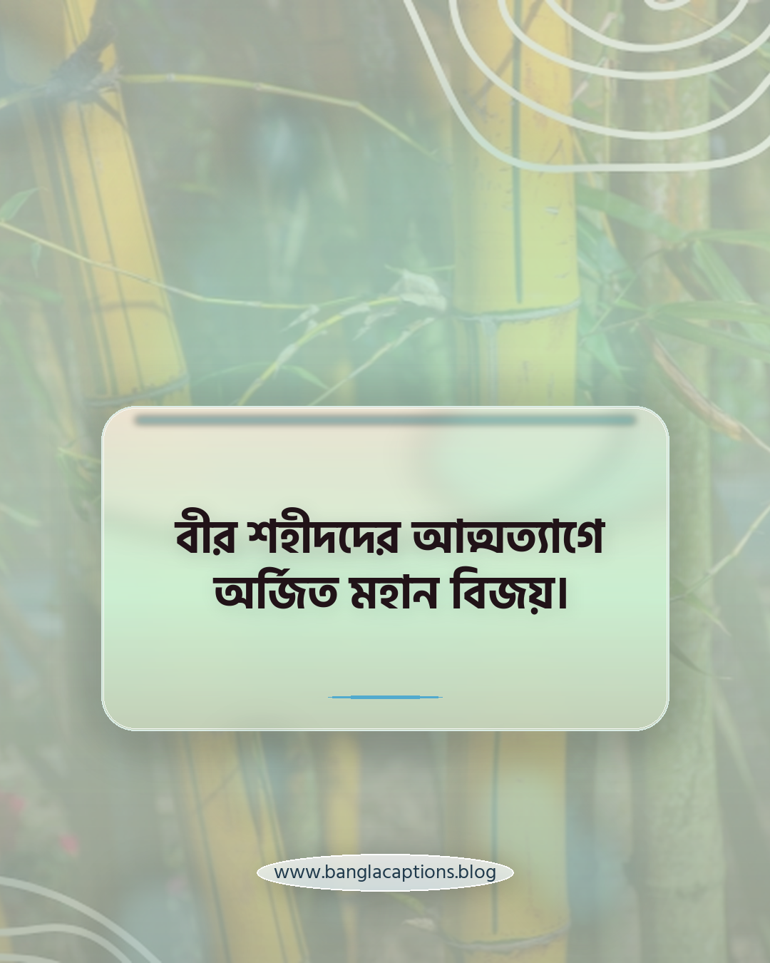 বীর শহীদদের আত্মত্যাগে অর্জিত মহান বিজয়। - মহান বিজয় দিবস নিয়ে ক্যাপশন