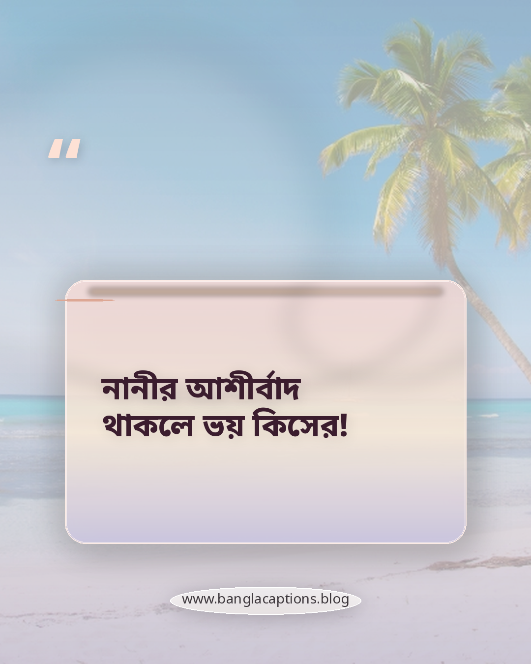 নানীর আশীর্বাদ থাকলে ভয় কিসের! - নানীকে নিয়ে ক্যাপশন