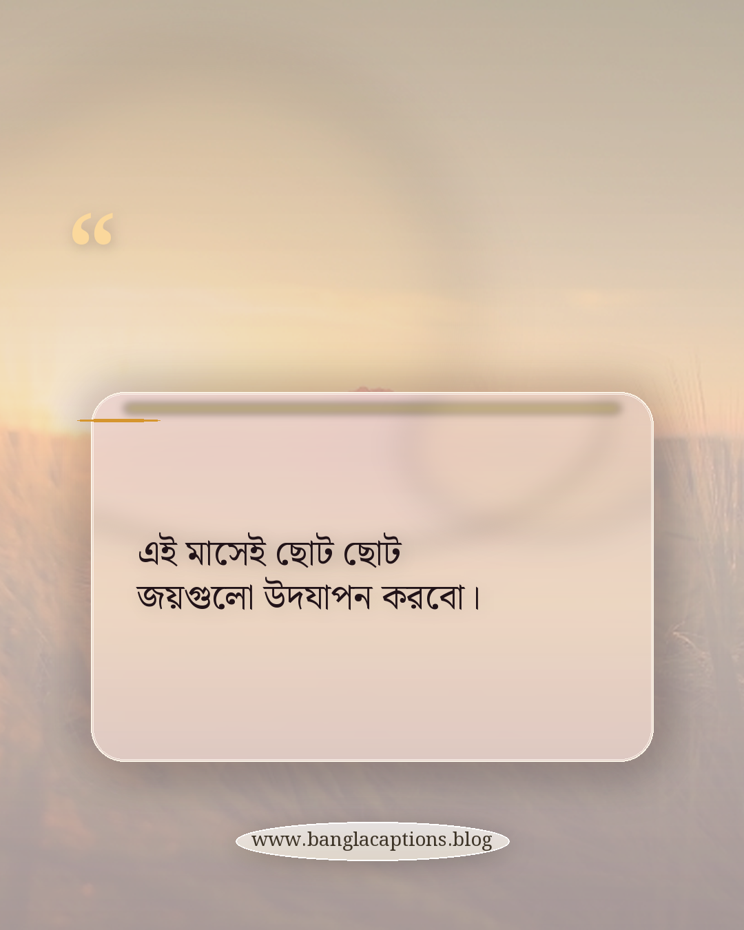 এই মাসেই ছোট ছোট জয়গুলো উদযাপন করবো। - নতুন বছরের জানুয়ারি ক্যাপশন
