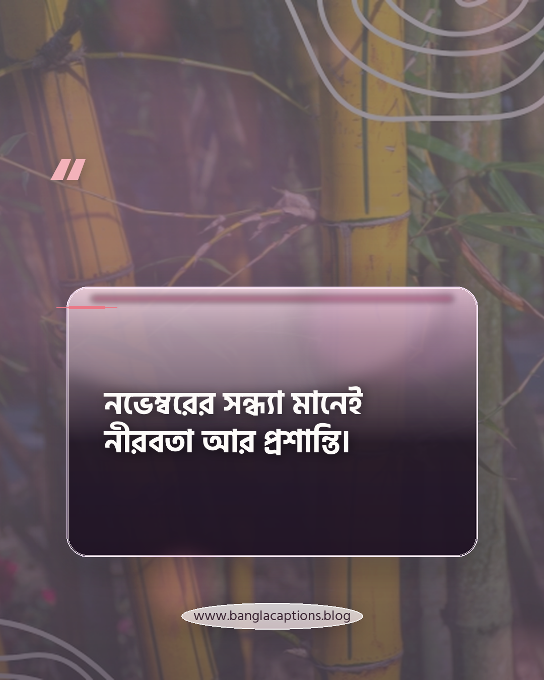 নভেম্বরের সন্ধ্যা মানেই নীরবতা আর প্রশান্তি। - নভেম্বর মাস নিয়ে স্ট্যাটাস