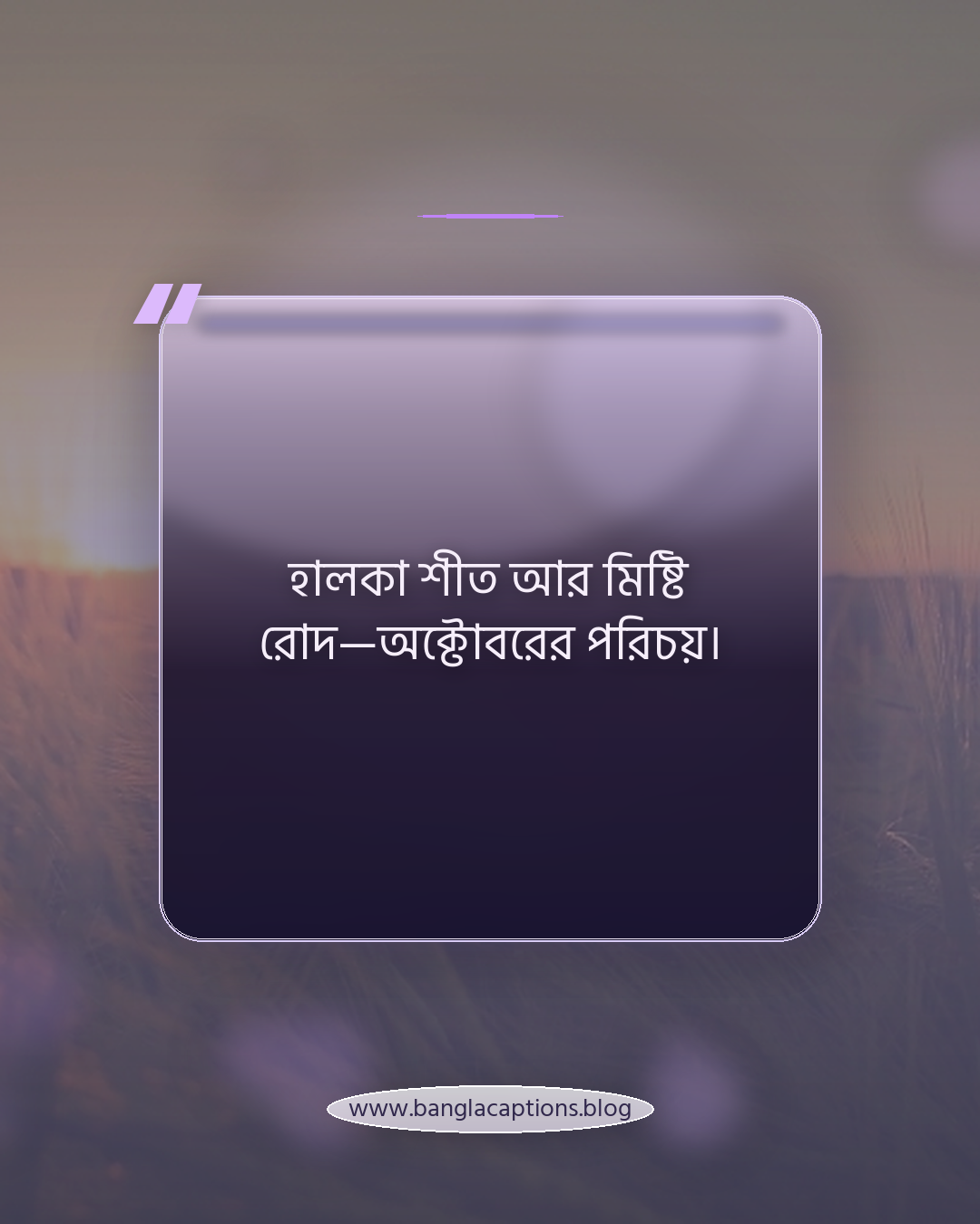 হালকা শীত আর মিষ্টি রোদ—অক্টোবরের পরিচয়। - অক্টোবর মাস নিয়ে উক্তি