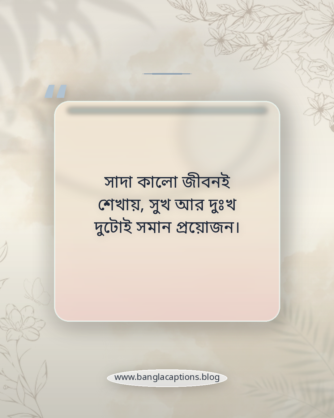 সাদা কালো জীবনই শেখায়, সুখ আর দুঃখ দুটোই সমান প্রয়োজন। - সাদা কালো জীবন নিয়ে উক্তি