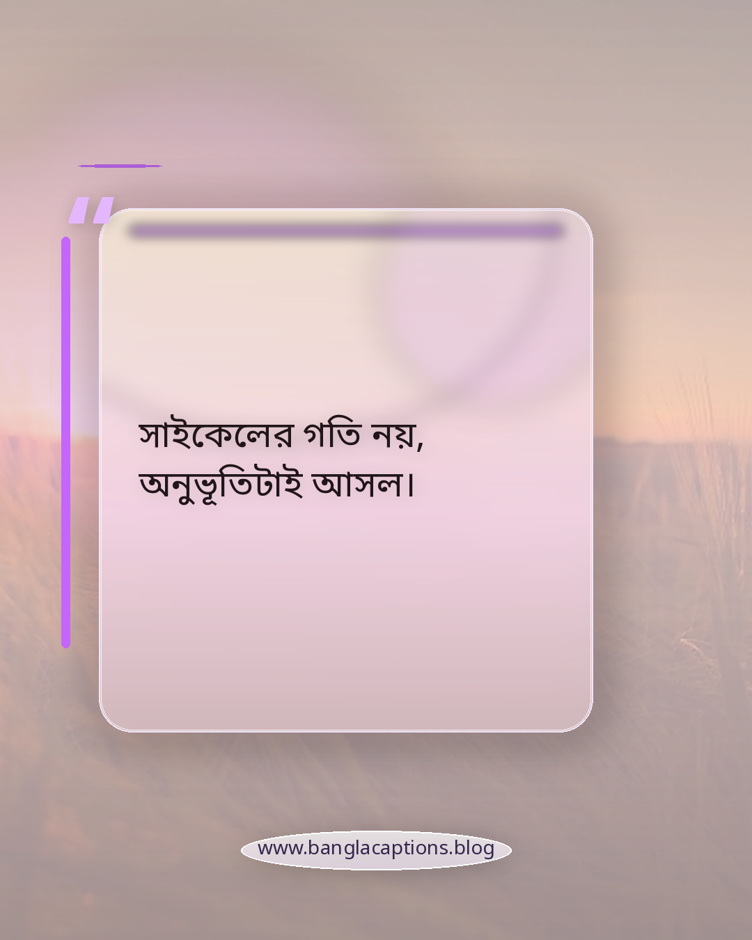 সাইকেলের গতি নয়, অনুভূতিটাই আসল। - সাইকেল নিয়ে উক্তি
