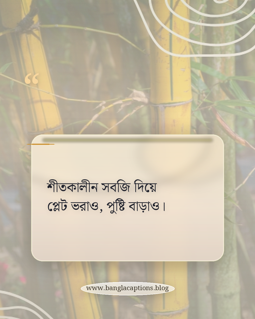 শীতকালীন সবজি দিয়ে প্লেট ভরাও, পুষ্টি বাড়াও। - শীতের সবজি নিয়ে ক্যাপশন