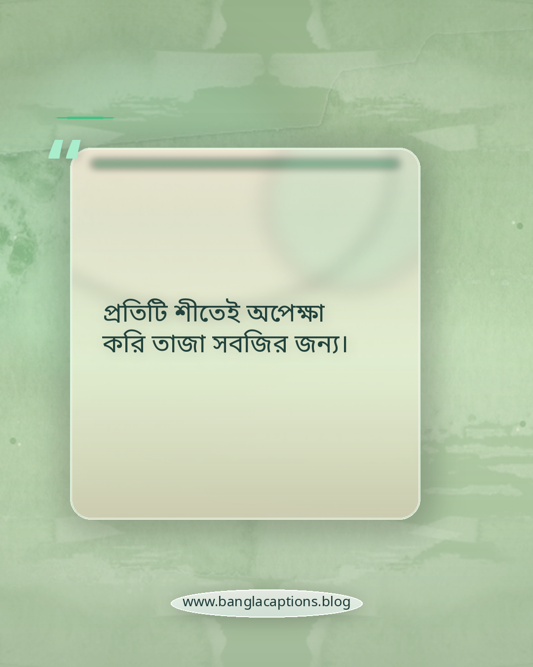 প্রতিটি শীতেই অপেক্ষা করি তাজা সবজির জন্য। - শীতকালীন সবজি নিয়ে ক্যাপশন