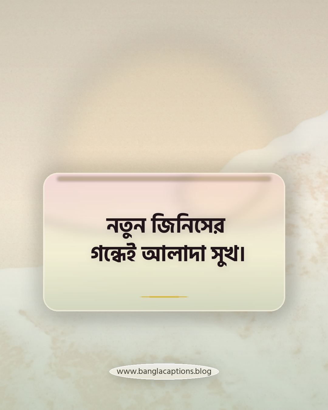 নতুন জিনিসের গন্ধেই আলাদা সুখ। - shopping caption bangla