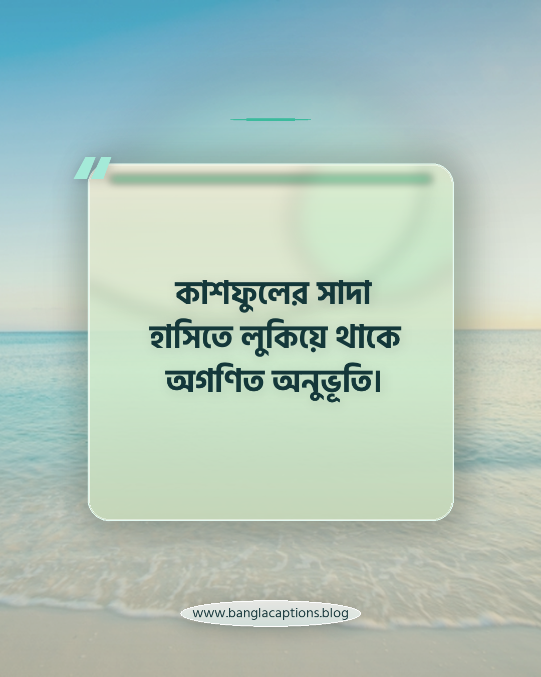 কাশফুলের সাদা হাসিতে লুকিয়ে থাকে অগণিত অনুভূতি। - শরৎকাল নিয়ে উক্তি