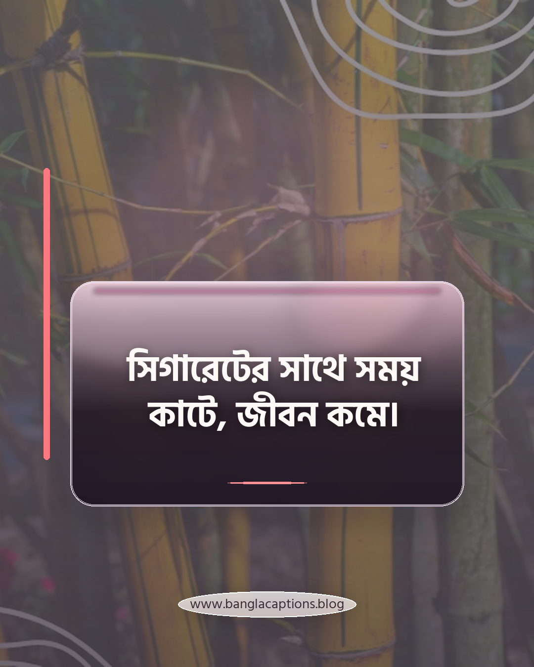 সিগারেটের সাথে সময় কাটে, জীবন কমে। - সিগারেট নিয়ে স্ট্যাটাস