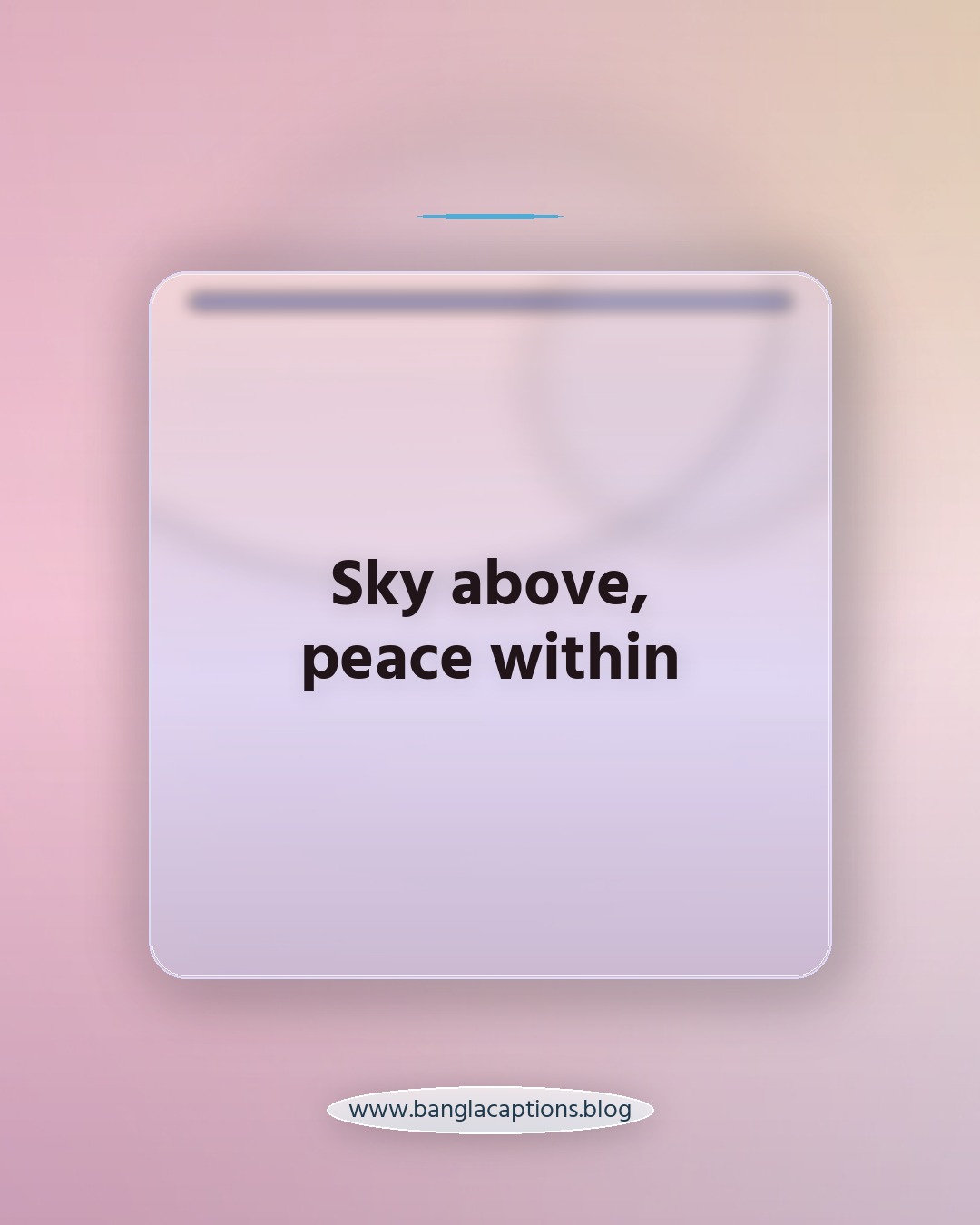 Sky above, peace within - sunset short captions for instagram