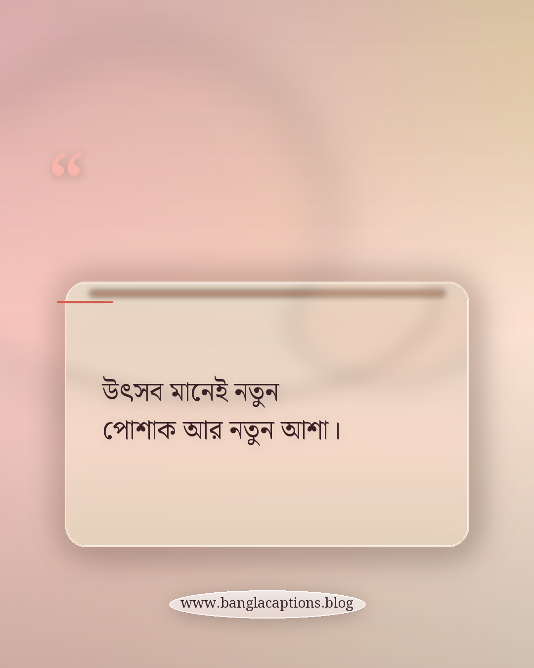 উৎসব মানেই নতুন পোশাক আর নতুন আশা। - উৎসব নিয়ে উক্তি